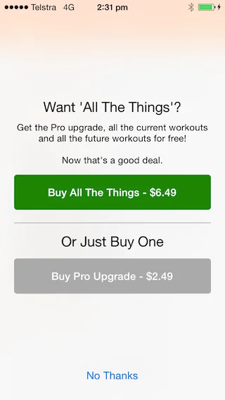 The All The Things bundle in-app purchase