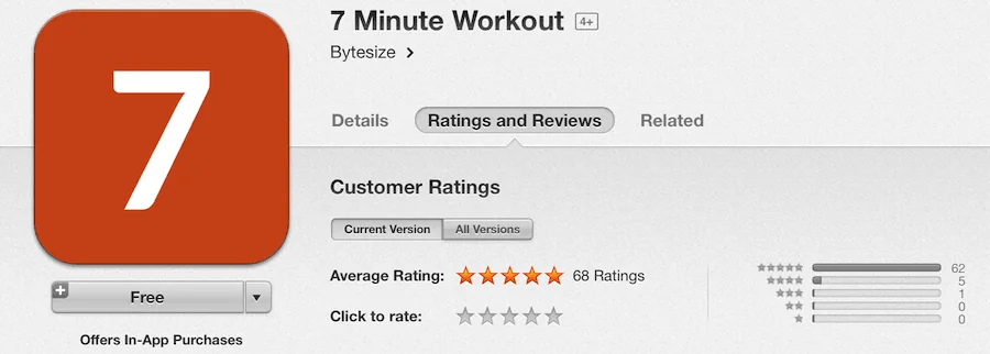 Improved US App Store review scores