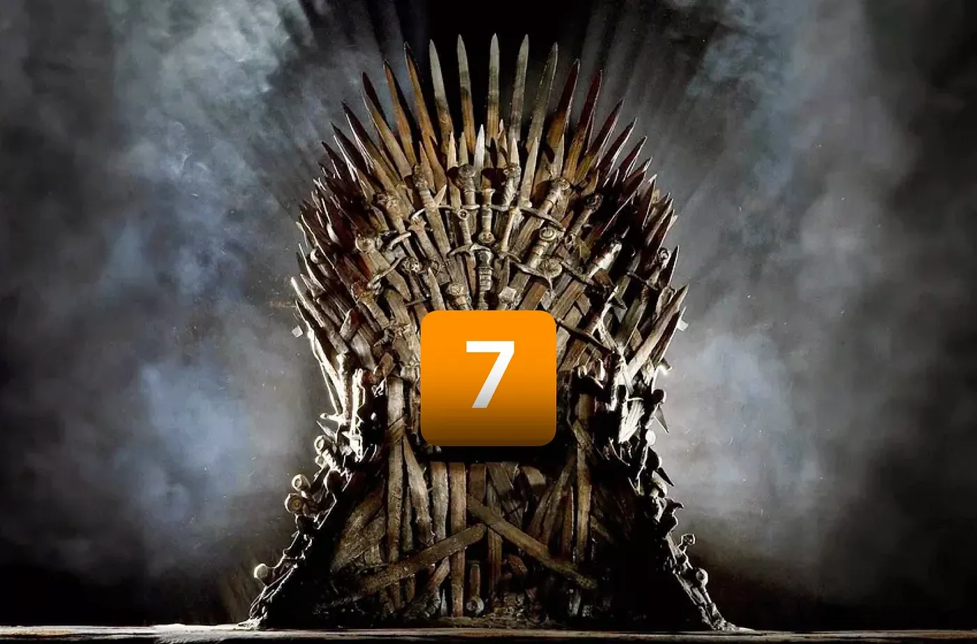 The 7 Minute Workout app icon on the Iron Throne from Game of Thrones