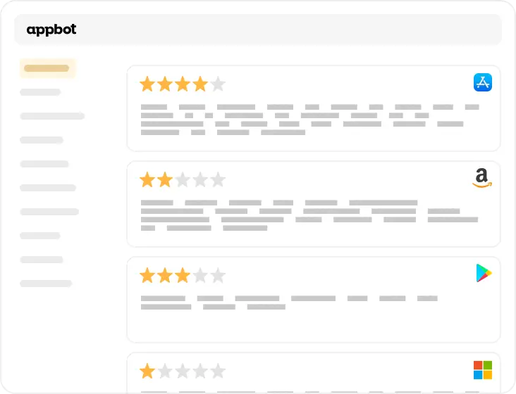 App Store Reviews Tracking Abstract illustration